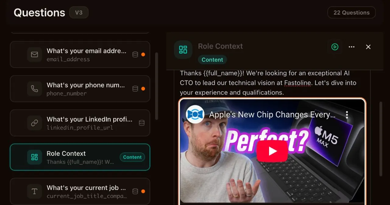 Content block with CTA buttons displayed between questions in an Intake Bot