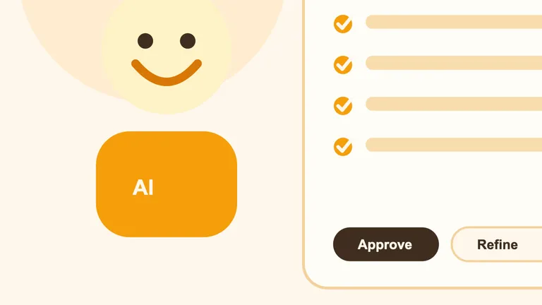 An AI assistant presenting a plan card for approval before building an intake flow